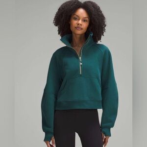 Lululemon Scuba Oversized Funnel Neck Half Zip Storm Teal XS/S $118